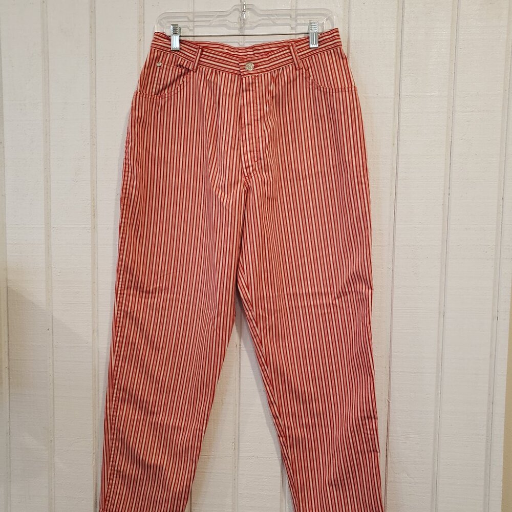 Gitano Vintage Red Striped Jeans - Size 14